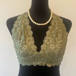 Free people olive green bralette small like new